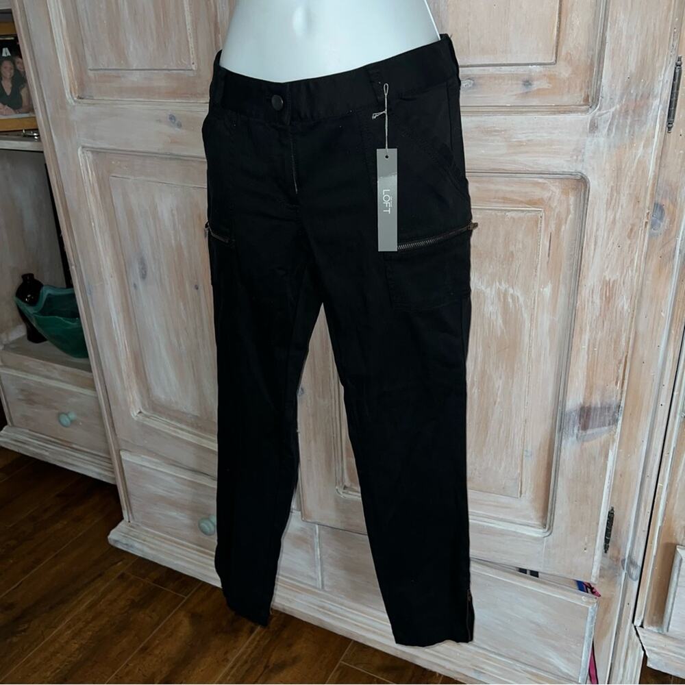 LOFT Black Skinny Ankle Pants Women’s 4 Petite NEW - Picture 6 of 8